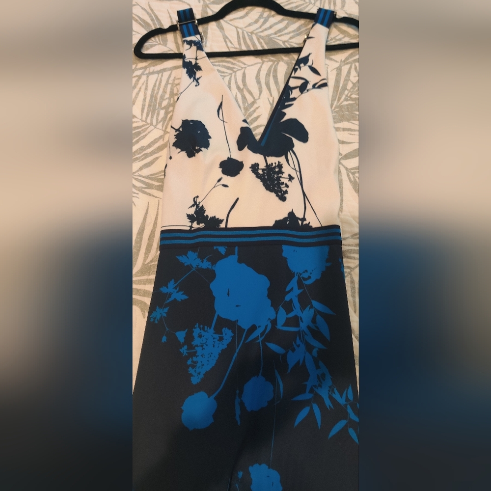Ted Baker Women's White and Blue Dress Floral